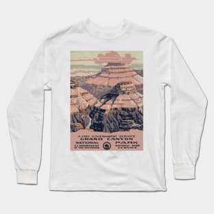 Grand Canyon - Vintage Travel Poster Long Sleeve T-Shirt